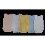 Özdemirli Bebe Askılı Basic Bisiklet Yaka Atlet Çıtçıtlı Badi 5li Paket 0-48 Ay - 0 - 3 Ay - Renkli