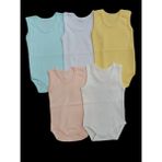 Özdemirli Bebe Askılı Basic Bisiklet Yaka Atlet Çıtçıtlı Badi 5li Paket 0-48 Ay - 6 - 9 Ay - Beyaz