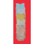 Özdemirli Bebe Askılı Basic Bisiklet Yaka Atlet Çıtçıtlı Badi 5li Paket 0-48 Ay - 9 - 12 Ay - Kırık Beyaz