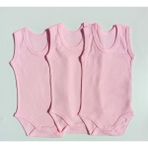 Özdemirli Bebe Jakarlı Klimalı Askılı Çıtçıtlı Badi 3 Lü Paket - 9 - 12 Ay - Pembe