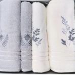 Ozdilek 4 Parca Krem Gri Hamam Banyo Havlu Takimı