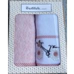 Özdilek 50x90 Daisy Border Pembe 2'li Kutulu Hediyelik Havlu