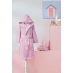 Özdilek 5/6 Yaş Kız Çocuk Kapüşonlu Kadife Pamuk Bornoz-Unicorn Pembe - 5 - 6 Yaş