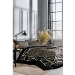 Özdilek Art Deco Soft Life Saten Siyah Çift Kişilik Nevresim Takımı