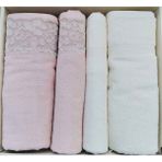 Özdilek Begonvil Best Set (Hamam Takımı) Krem-Pudra - 70 x 150 cm - Krem - Pudra