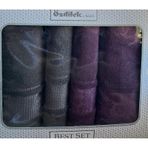 Özdilek Blossom Best Set Hamam Takımı Mürdüm-antrasit Çok Renkli