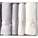 Özdilek Camellıa Grı-Krem Best Set Hamam Takımı - Standart - Krem - Gri