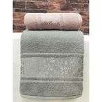 Özdilek Camellia Havlu 2 Adet 50X80 El Yüz Havlusu Pembe Gri - Pembe - Gri - 50 x 80 cm