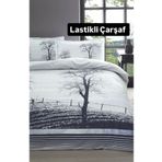 Özdilek Çift Kişilik (Çarşafı Lastikli) Nevresim Takımı Wood Mor