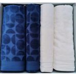 Özdilek Cırcular Krem-Indigo Best Set (Hamam Takımı) - Çift Kişilik