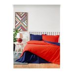 Özdilek Colormix Kırmızı Lacivert Çift Kişilik Ranforce Nevresim Takımı