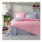 Ozdilek Colormix Pembe Gri Cift Kisilik Ranforce Nevresim Takimi