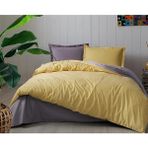 Özdilek Colormix Sarı Gri 200 x 220 cm Çift Kişilik Ranforce Nevresim Takımı