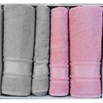 Özdilek Colourıst Best Set (Hamam Takımı) Gri-Pembe - 50 x 90 cm - Gri - Pembe