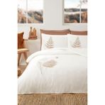 Özdilek Cotton Bliss Çift Kişilik Nakışlı Saten Nevresim Takımı Bej - Renkli - 200 x 220 cm