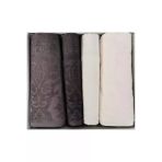 Özdilek Curve Best Set (Hamam Takımı) Krem-Antrasit - 70 x 150 cm