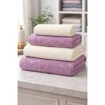 Özdilek Curve Best Set (Hamam Takımı) Mürdüm-Krem - 70 x 150 cm - Mürdüm - Krem