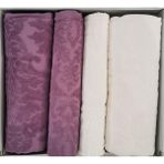 Özdilek Curve Best Set (Hamam Takımı) Mürdüm-Krem - Renkli - 70 x 150 cm