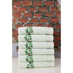 Özdilek Dila V2 Nakışlı Havlu 6' Lı Yeşil - 50 x 90 cm - Çok Renkli