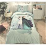 Özdilek Disney Kapitoneli Nevresim Takımı Ranforce Mint Frozen Leaves - Standart