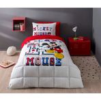 Özdilek Disney Mickey Collage Fitted Gri Tek Kişilik Uyku Seti