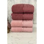 Özdilek Ditsy El-Yüz Havlusu 4 Adet-Pembe-Mürdüm - 50 x 90 cm