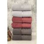 Özdilek Ditsy El-Yüz Havlusu 6 Adet-Antrasit-Mürdüm-Gri - 50 x 80 cm - Mürdüm - Gri