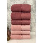 Özdilek Ditsy El-Yüz Havlusu 6 Adet-Pembe-Mürdüm - 50 x 80 cm - Mürdüm - Pembe
