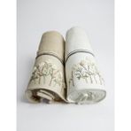 Özdilek Ditsy Garden 2’li Kutu Havlu Seti – %100 Pamuk, Yumuşak ve Şık Çiçek Desenli - 50 x 90 cm - Kahve - Krem