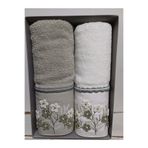 Özdilek Ditsy Garden 2'li Nakışlı El ve Yüz Havlusu 50x90 cm