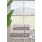 Özdilek Ditsy Garden Best Set Hamam Takımı- Krem Yeşil