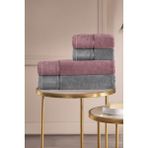 Özdilek Ditsy Mürdüm - Antrasit Best Set Hamam Takımı - 70 x 150 cm