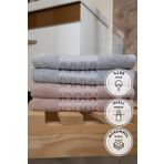 Özdilek Elissa 50x90 4 Adet Gri Bej El Yüz Havlusu