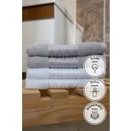 Özdilek Elissa 50x90 4 Adet Gri Beyaz El Yüz Havlusu