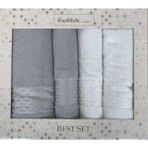 Özdilek Elissa Best Set Hamam Takımı - Gri - Beyaz - 70 x 155 cm