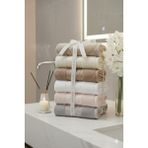 Özdilek Elissa Havlu 6 Adet - Krem Pembe Taş Gri Bej Beya - 50 x 80 cm - Çok Renkli