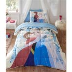 Özdilek Frozen Winter Tek Kişilik Disney Lisanslı Lastikli Fitted Çarşaf Çocuk Uyku Seti - Mavi