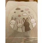 Özdilek Hello Rabbit Bej 1781 Bebek Battaniyesi %100 Polyester Sevimli Desen 100x120 cm Kız Çocuk İçin