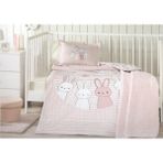 Özdilek Hello Rabbit Pembe Battaniyeli Bebek Nevresim Takımı - 100 x 120 cm