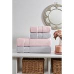 Özdilek Kadife Havlu Seti Çift Kişilik Pamuk 4 Parça 1.800 Gr Adet - Pembe - 90 x 150 cm