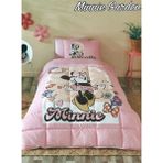 Özdilek Lastikli Çarşaflı Lisanslı Tek Kişilik Çocuk Uyku Seti-Minnie Mouse Garden Pembe - 155 x 215