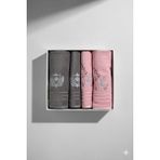 Özdilek Lefa Best Set (Hamam Takımı) Pembe-Antrasit - Çok Renkli - 70 x 150 cm