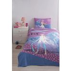 Özdilek Lisanslı Disney Frozen Snow Fitted Pembe Tek Kişilik Pike Takımı