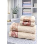Özdilek Loseta Best Set (Hamam Takımı) Bej-Pembe - 90 x 150 cm - Pembe - Bej