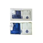 Özdilek Majestic Aile Bornoz Seti Indigo-Krem