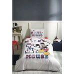 Özdilek Mickey Mouse College Gri Tek Kişilik Disney Lisanslı Lastikli Fitted Çarşaf Çocuk Nevresim Takım