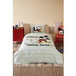 Özdilek Mickey Mouse Positive Tek Kişilik Disney Lisanslı Lastikli Çarşaf Çocuk Pike Takımı
