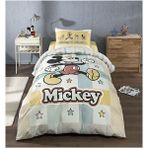 Özdilek Mickey Mouse Star Tek Kişilik Disney Lisanslı Lastikli Fitted Çarşaf Kapitone Çocuk Nevresim Takımı - 180 x 230 cm - Sarı