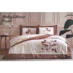 Özdilek Mickey&Minnie Lisanslı Çift Kişilik Nevresim Takımı Çarşafı Lastikli 0131 - 220 x 200 cm - Kahve