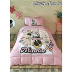 Özdilek Minnie Garden Tek Kişilik Disney Lisanslı Lastikli Çarşaf Uyku Seti - Pembe
